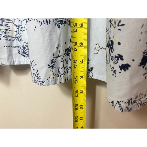 GAL MEETS GLAM DRESS LULA MAXI BLUE FLORAL MILKMAID TIERED FALL COTTAGECORE - Picture 16 of 16